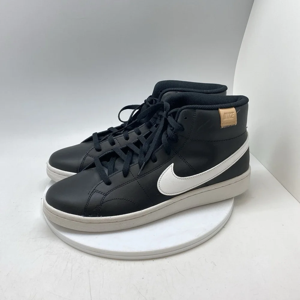 Nike Court Royale 2 Mid Sneakers Mens 11.5 CQ9179-001 Black White Athletic Shoes